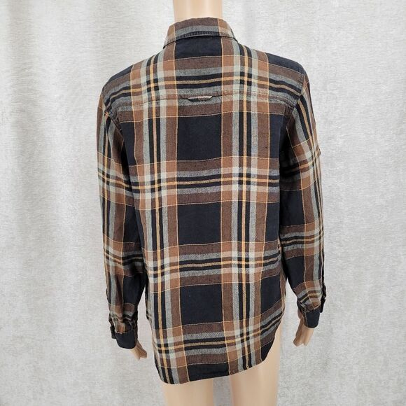 Lauren Ralph Lauren Vintage Linen Black Tan Plaid Western Women's Medium - Picture 9 of 12